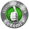 Awarded the eKomi Standard Seal of Approval!