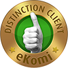 Accrédité par le sceau qualité eKomi Bronze !