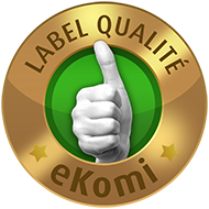 Accrédité par le sceau qualité eKomi Bronze !