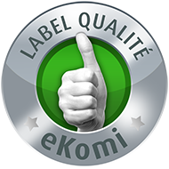 Accrédité par le sceau qualité eKomi Argent !